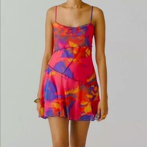 Urban Outfitters Moxie Mesh Mini Dress
